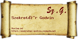 Szekretár Godvin névjegykártya